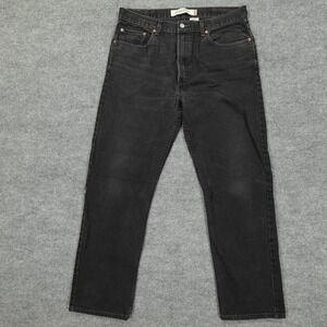 Vintage Levis 505 Mens Jeans Regular Straight Black Dark Y2K 36x32 (Tag 38x32)